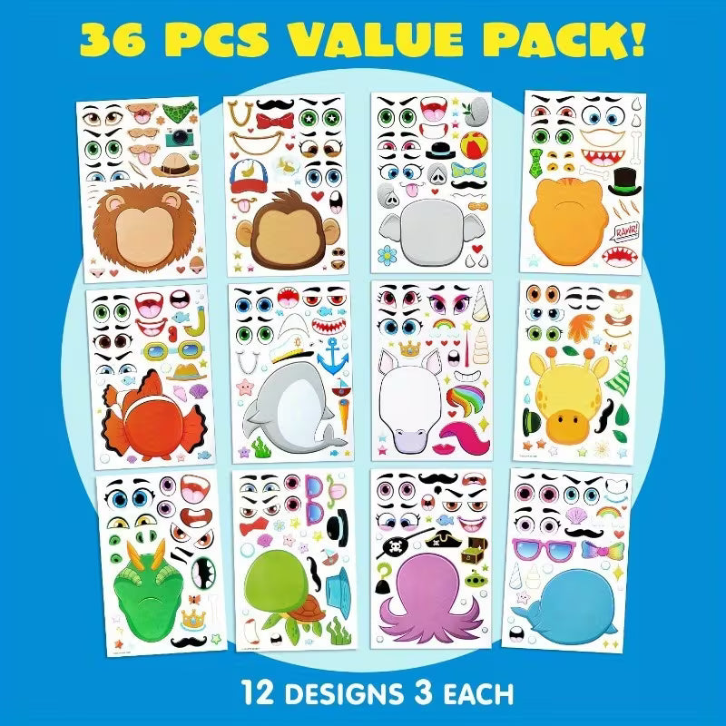 36-Piece JOYIN Make a Face Stickers