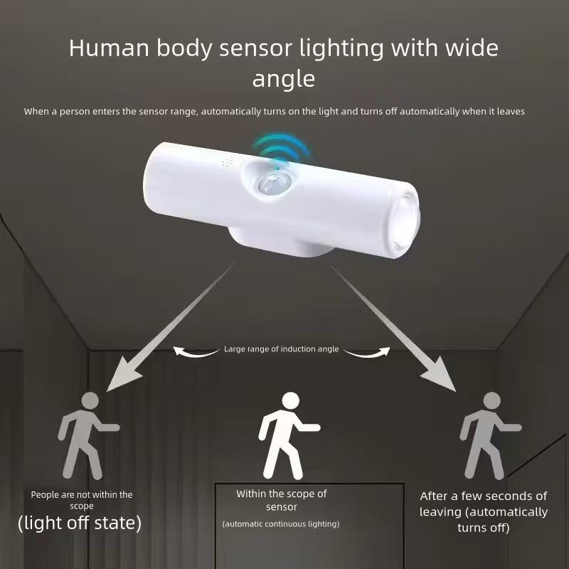 RGB Ambient Light Intelligent Human Body Induction Hill Lamp Spotlight Magnetic Charging