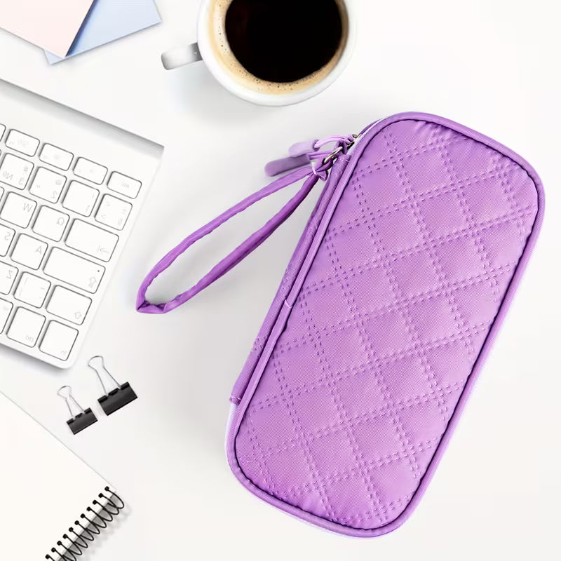 18-Slot USB Flash Drive Organizer Box - Portable Storage Bag, Polyester