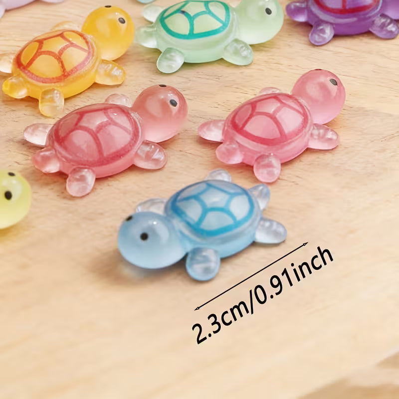 35/70pcs, 23Mm Color 3D Magical Night-Lighting Little Turtle, Suitable for All Seasons