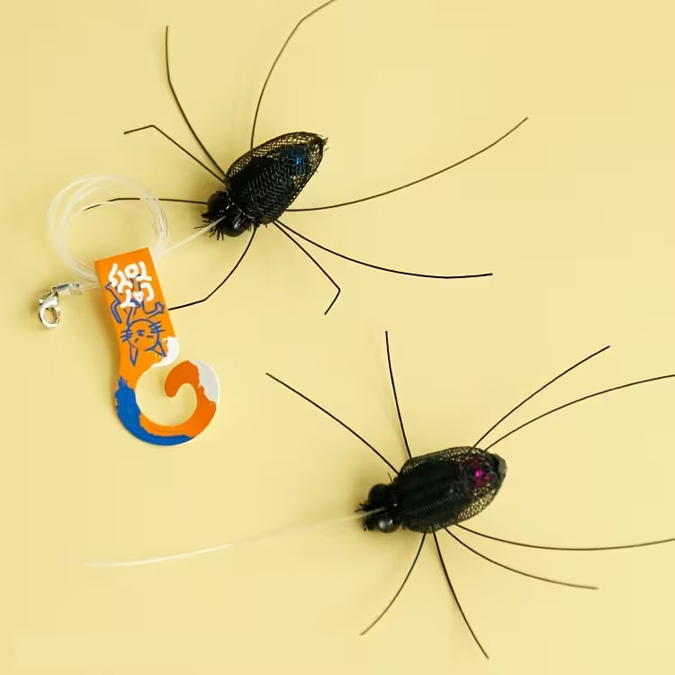 Cat Insect Toys with Bell, Interactive Cat Wand Replacement, Cat Set