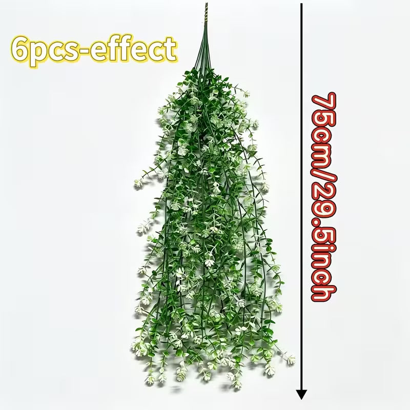 Artificial Camellia Hanging Plants Set