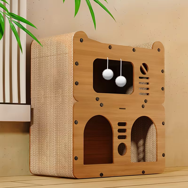 Large Cat House Cat Scratching Board, Wear-resistant And Scratch-resistant