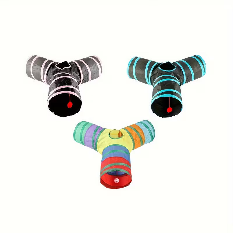 Foldable Cat Track Tunnel Pet Toy Set
