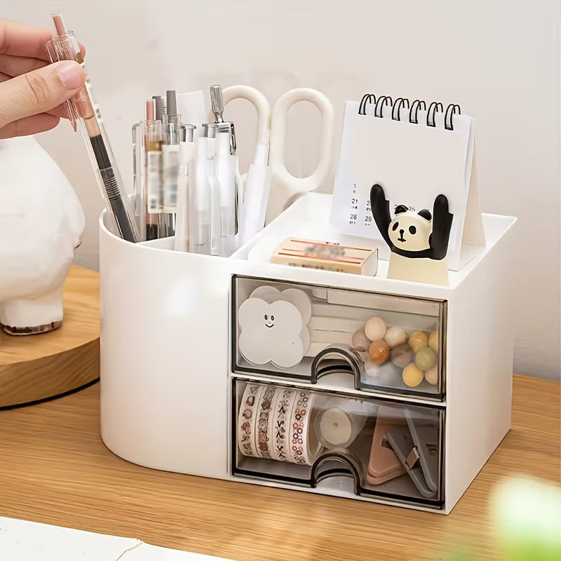 Mini 2-Drawer Desktop Organizer Set, Plastic