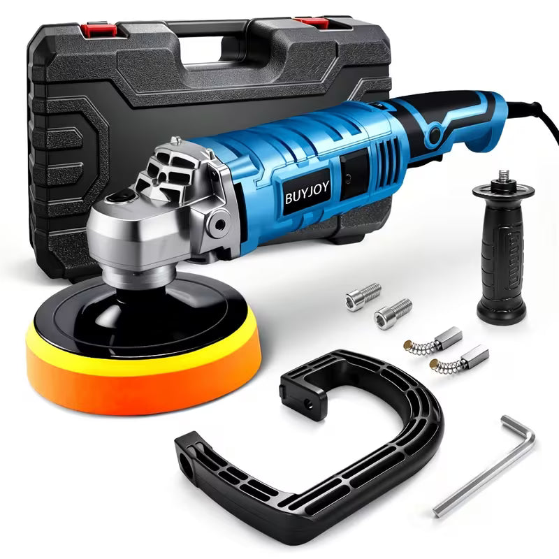 Buffer Polisher Kit For Car - 6/7 Inch Rotary Polisher Buffer Waxer, 7 Variable Speed 600-3000rpm