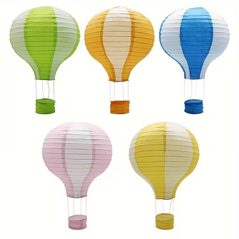 Hanging Hot Air Balloon Paper Lanterns Set Party
