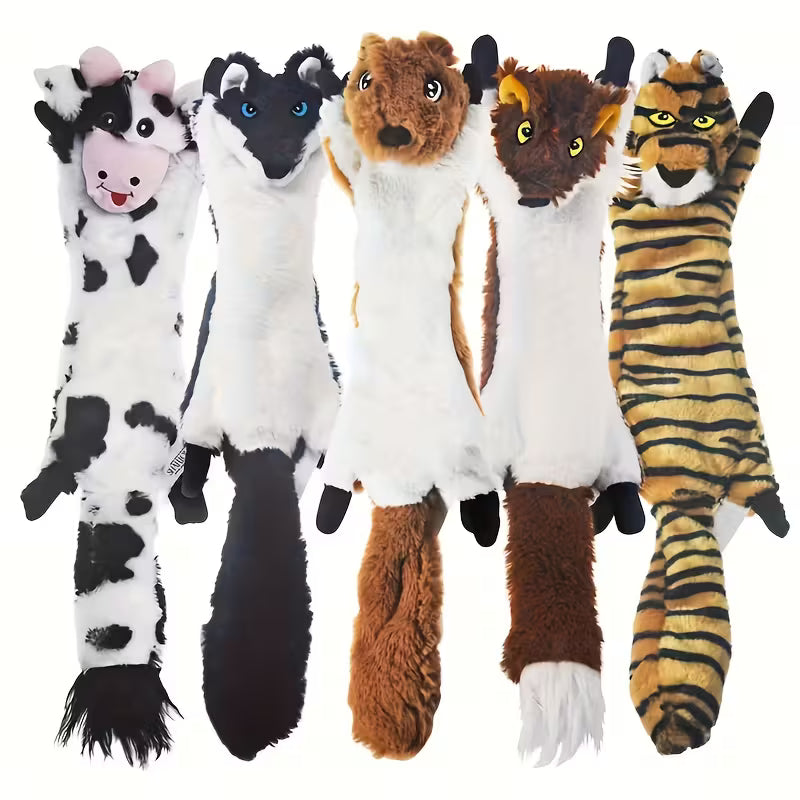 Squeaky Plush Chew Toys Designed Set