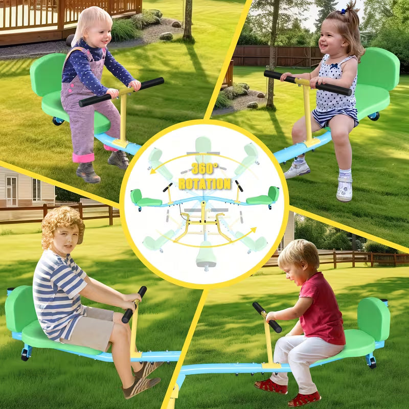 2-Seat/4-Seat 360-Degree Rotating Seesaw