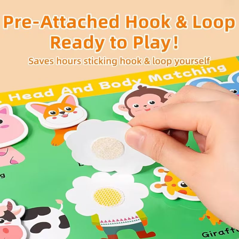 Children's Interactive Sticker Matching Card Book