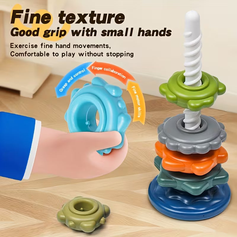Rainbow Spinning Stacking Toy