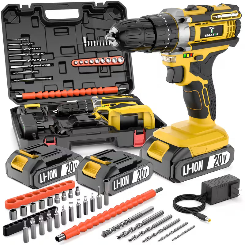 30|88|136|148pcs Electric Drill ToolBox Set | Cordless Rechargeable