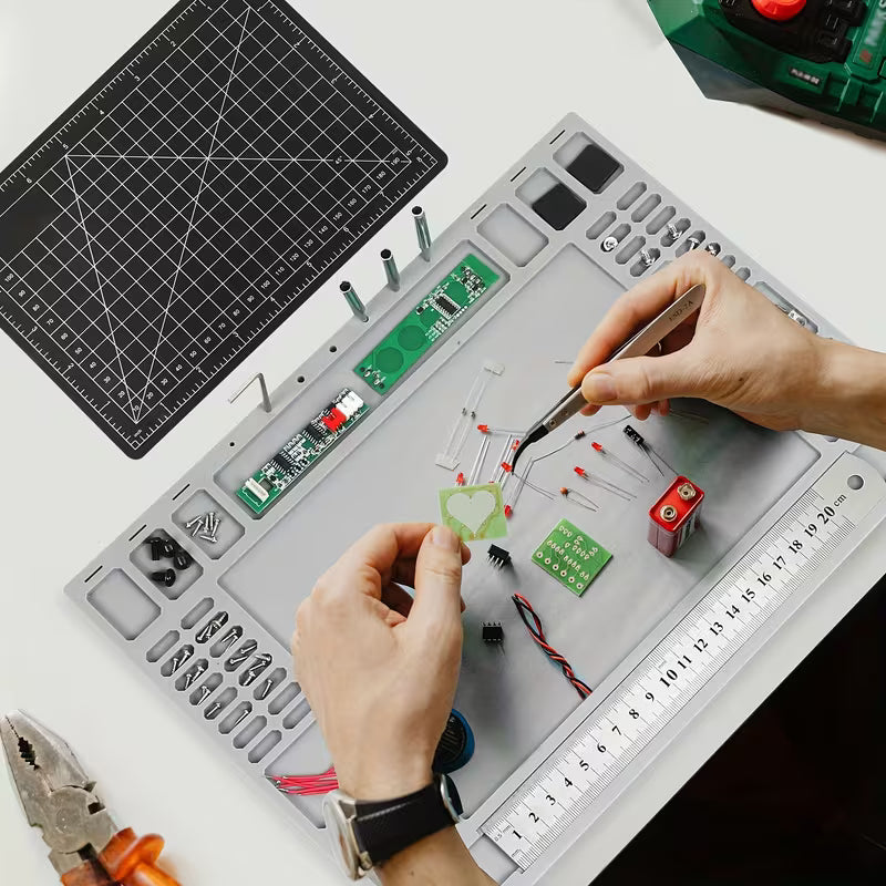 Insulation Silicone Soldering Mat Repair Mat, Heat Resistant Silicone Work, Iron