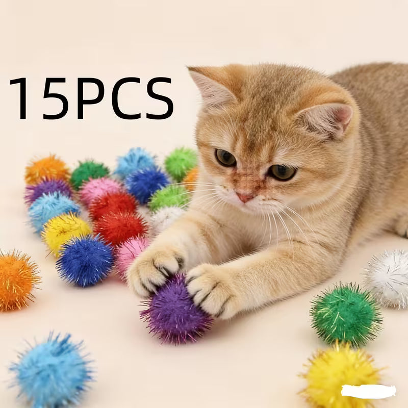 15pcs Cat Teaser Toy Set, Random Color