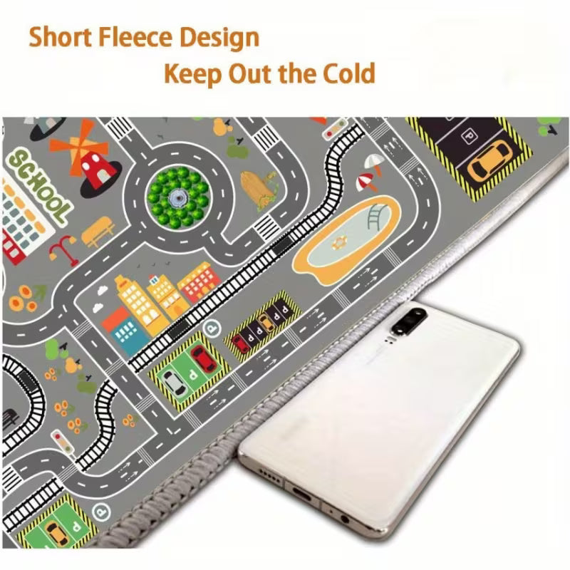 1pc of an 800G/M2 Car-Themed Rug, 0.24inch Thick