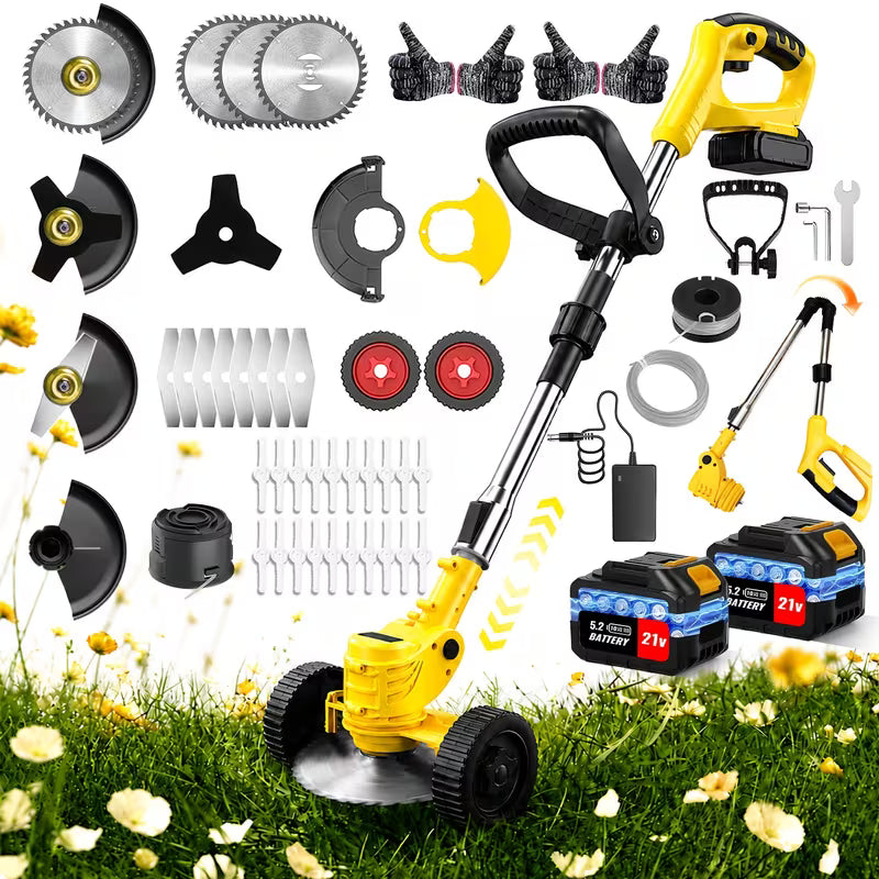 Portable Household Wireless Electric Lawn Mower Multifunctional Electric Weed Trimmer Equipped