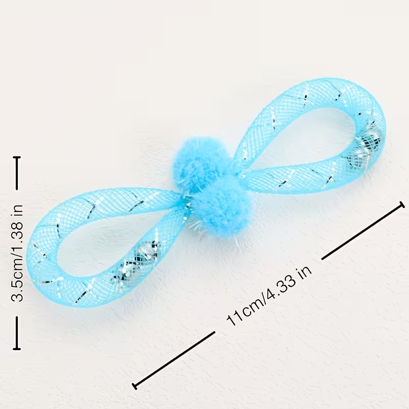 Colorful Bowknot Cat Toys Set