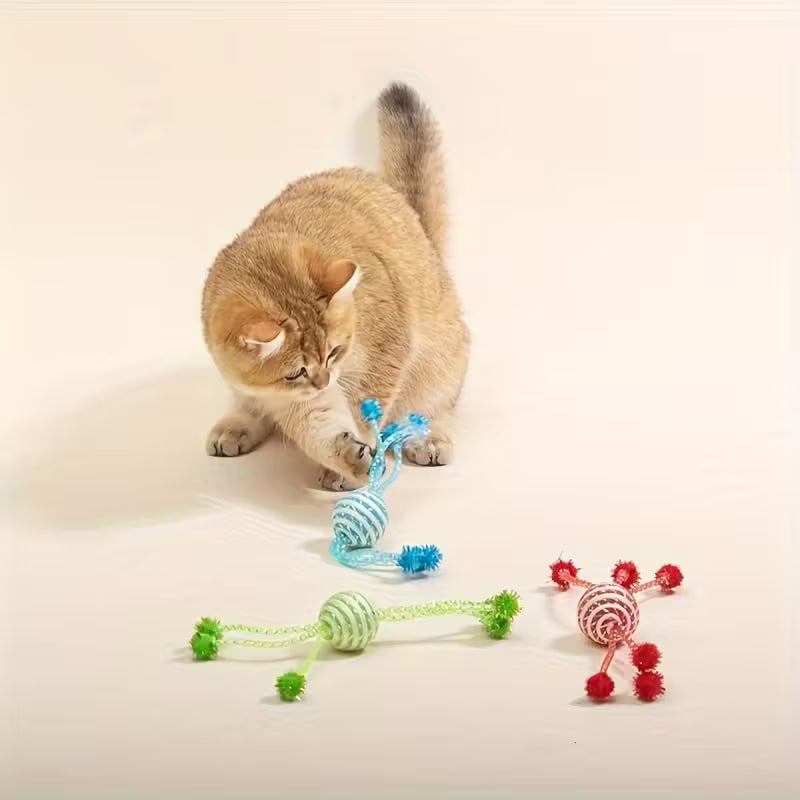 Cat Toy Net Tube Wrapped Rope Ball Jincong Ball Cat