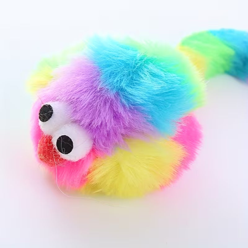 New Rainbow Rabbit Plush Mouse Toy, Random Color
