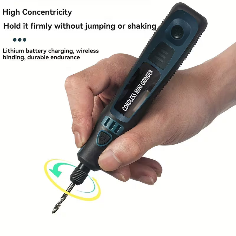 Cordless Compact Electric Grinder Micro Rotary Tool Set Portable