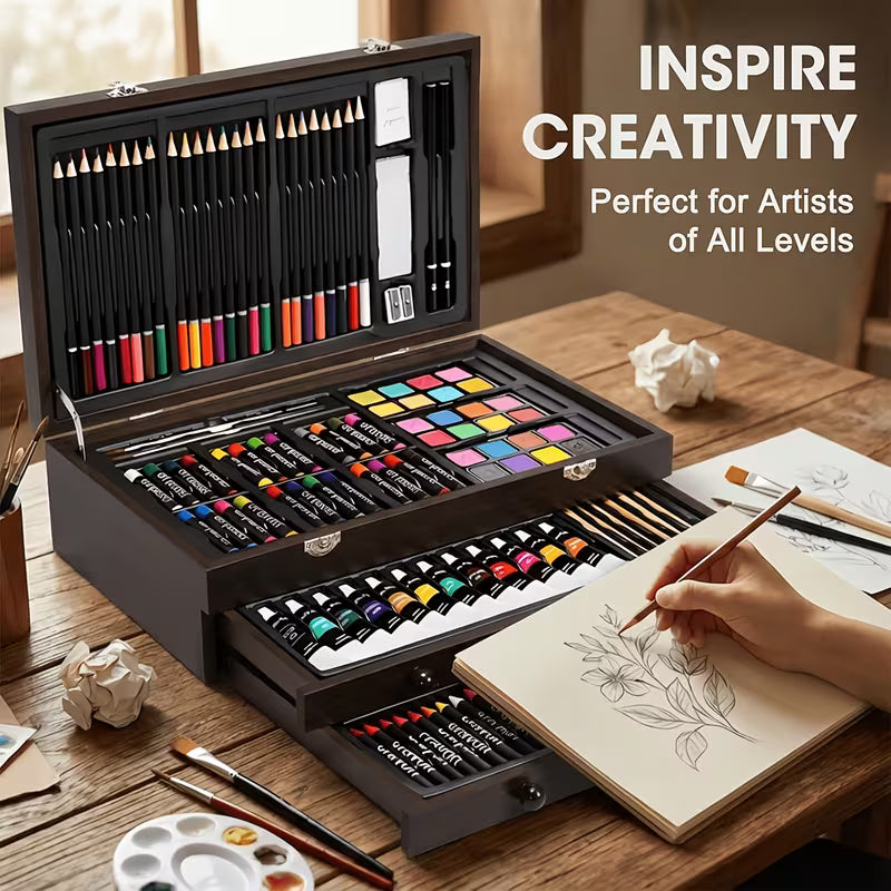 173-Pack Deluxe Wooden Art Set