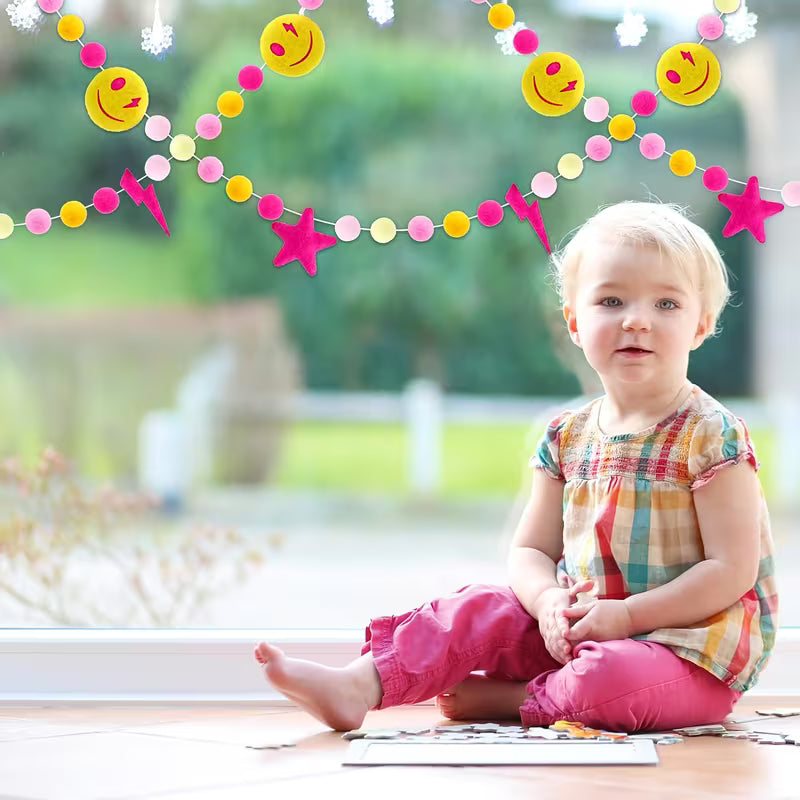 Ready-Made Felt Banner, Pink
