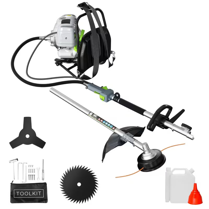 55CC 3-in-1 Gas Powered Weed Wacker, 2-Stroke Backpack Gas Powered Weed Eater String Trimmer