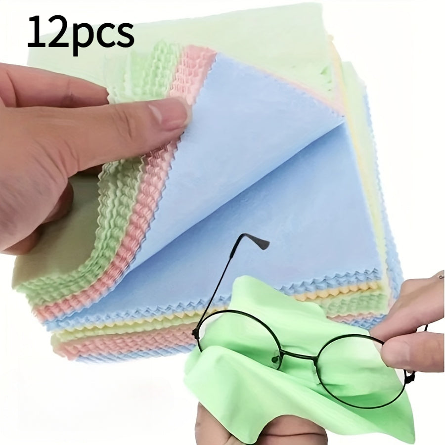 (Random Colors) Ultra-Fine Microfiber Cleaning Cloths - Soft, Thickened, Odorless Set, Random Color