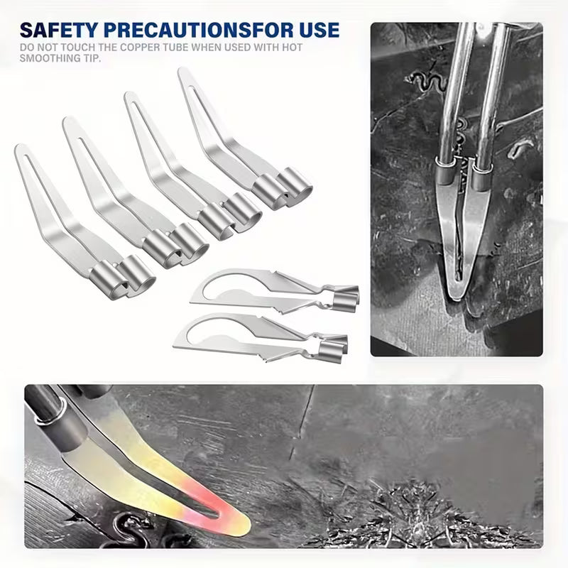 Plastic Welder Smooth Tip Head& Cutting Tip Set, Plastic