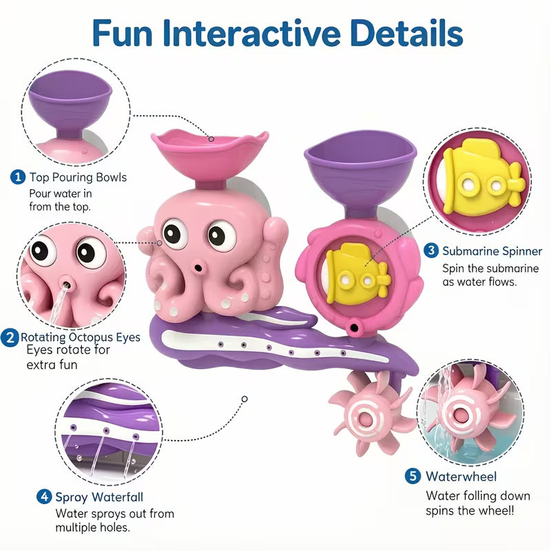 Cute Blue Purple Octopus Bathroom Toy