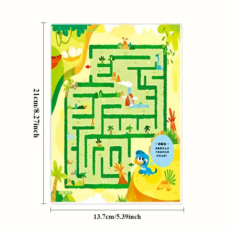 30 Pages Children's Maze Workbook with 2 Pens