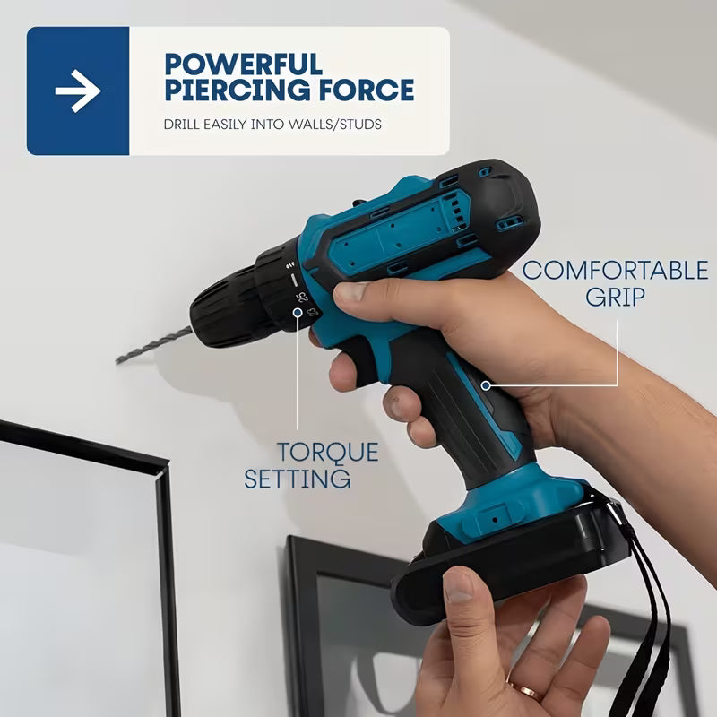 21V Drill Set (1200Mah Battery And Fast Charging)