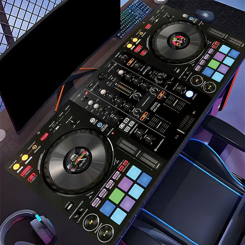 Extra-Large DJ Mixer Gaming Desk Mat - 35.4"x15.7" (90x40cm) Non-Slip