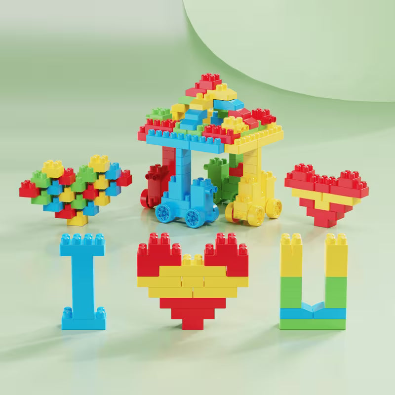 200-Piece Educational Puzzle Building Blocks Safe and Materials