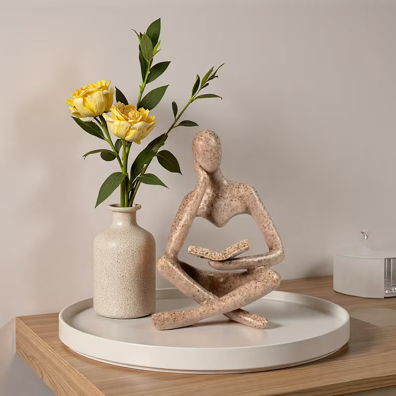 A Stylish Sandstone Resin Figure Set, Resin