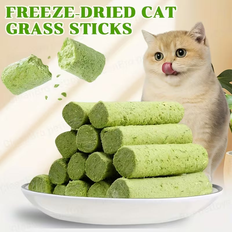 Cat Grass Grinding Stick, Dry Cat Grass Snacks, Consumable Chew