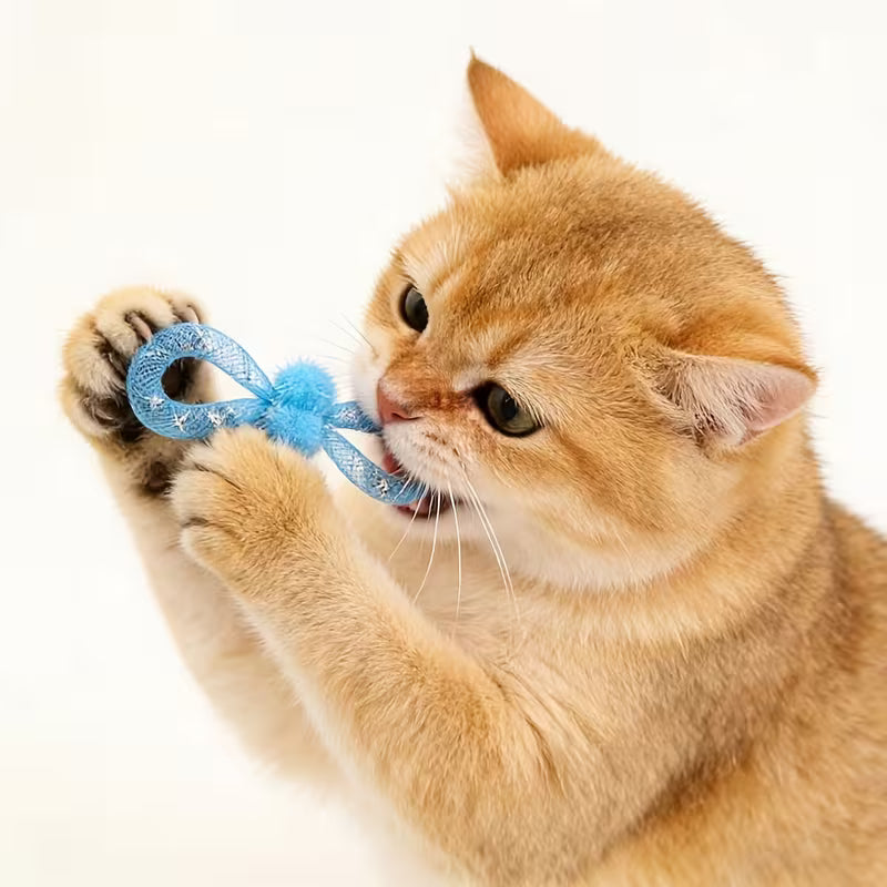 Pet Cat Tube with Bell Toy Kitten Toys Bowknot Relieve Set, Random Color
