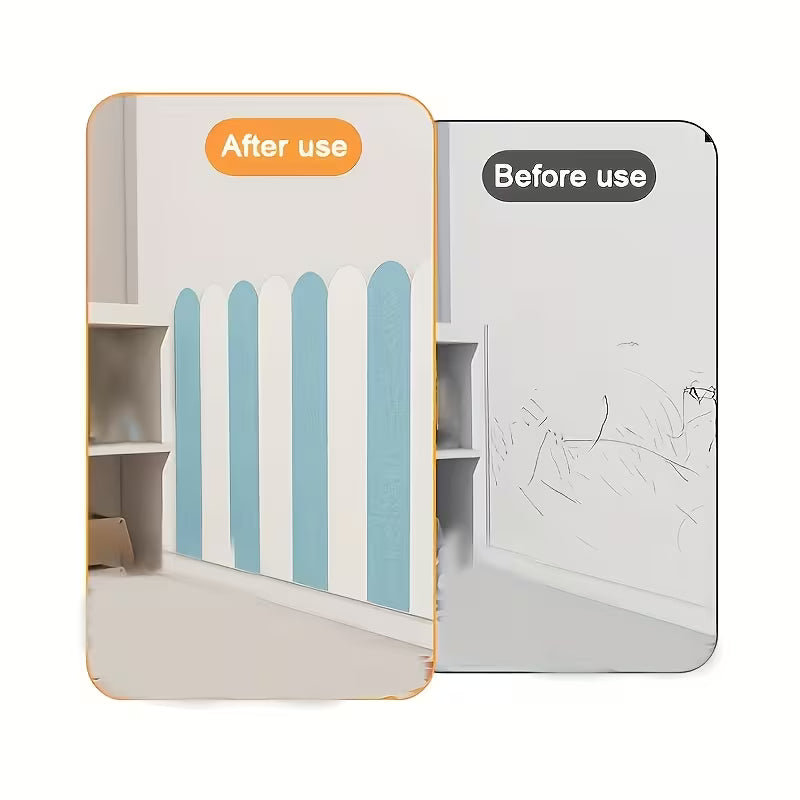3D Foam Wall Panels (23.62x5.87in), Thickened Foam Anti-Collision Set