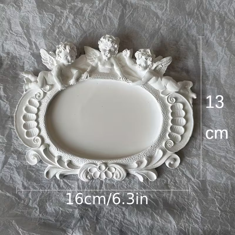 Jewelry Display Tray Creative Styling Gypsum Relief Jewelry Ring Storage Tray European-Style