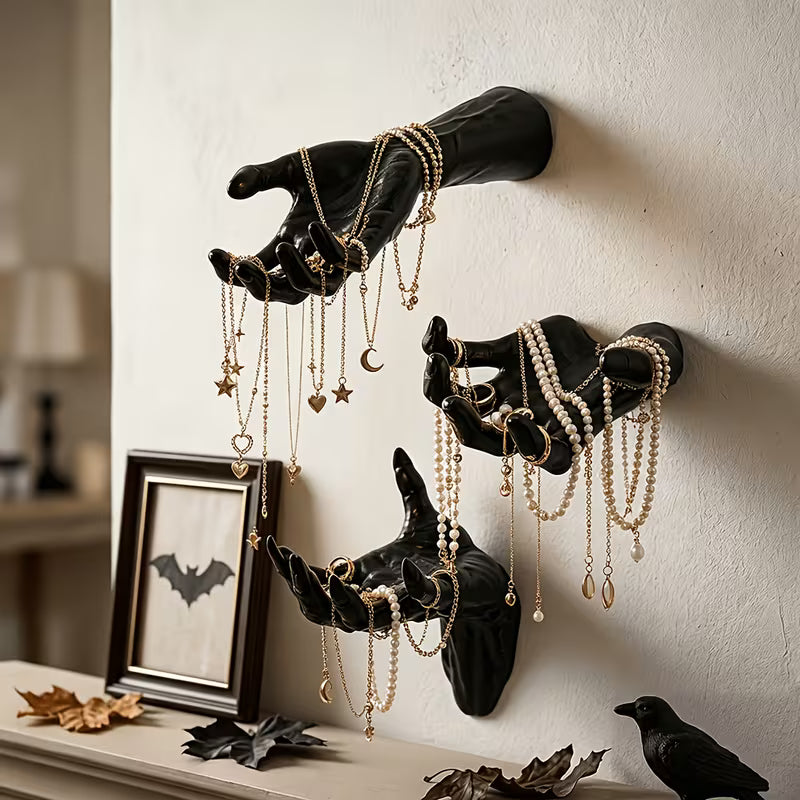 3pcs Halloween Wall Decor, Creepy Reaching Hand Statues, Wall Mounted Scary Hand Decorations