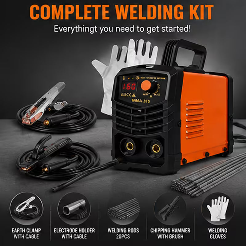 MMA-315 315A Portable MMA Stick Welder, 110V/220V Dual Voltage IGBT Inverter Welding Machine