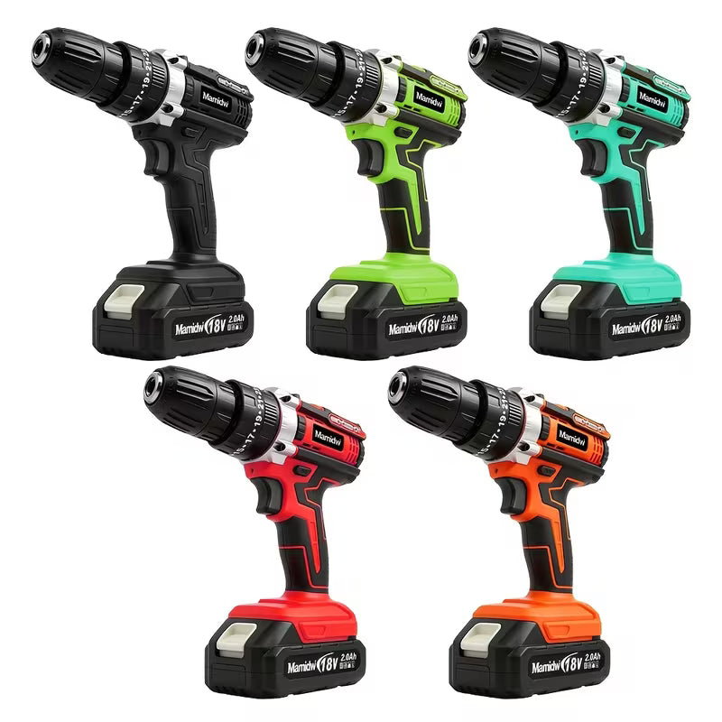 Mamidw Cordless Electric Drill, Durable Structure, Compact Design, Sturdy Construction