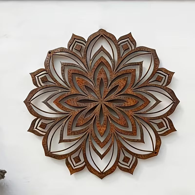 2D Flat】 Rustic Surface Abstract Geometric Mandala Wall Art