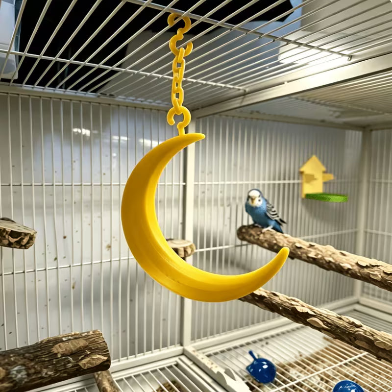 Parrot Moon Swing, Hanging Bird Perch Stand, Swing