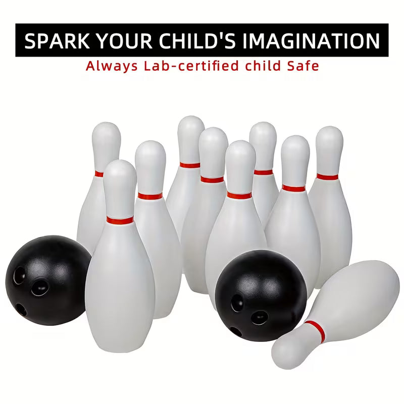 Bowling Toy Set Sports Toys Indoor Outdoor Sports Toys Classic, White