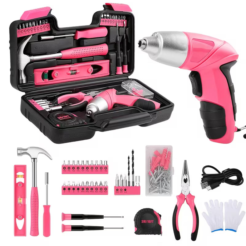 112pcs Electric Screwdriver Kit, Mini Drill, Power Tools Set
