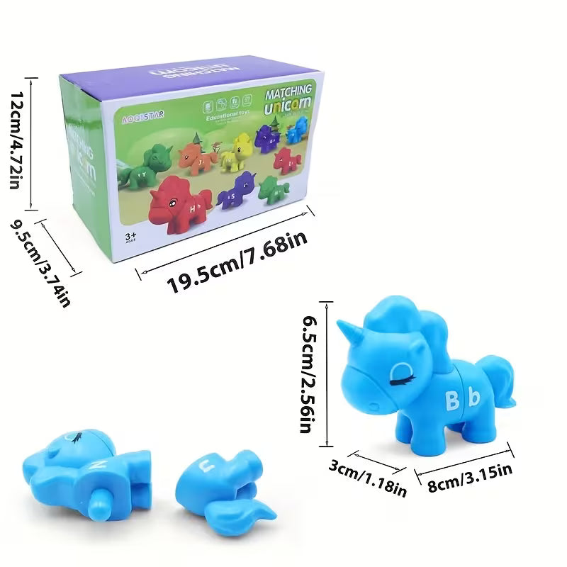 13-Piece Matching Letters Fine Motor Toy Double-sided ABC Alphabet
