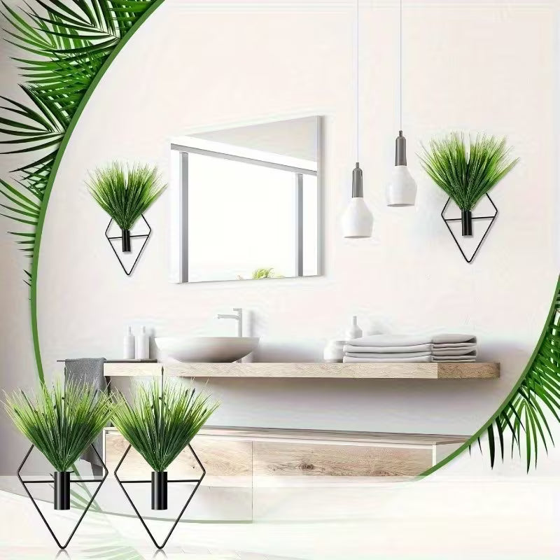 Diamond Shape Hanging Planters Metal Vase Indoor Set, Metal