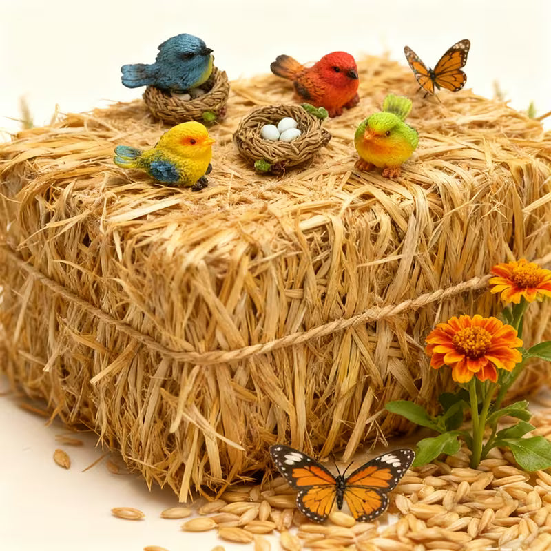 A Set of Adorable Miniature Bird Scene Models, Perfect for DIY Crafts