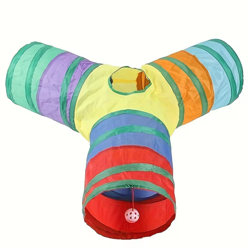 Foldable Cat Track Tunnel Pet Toy Set